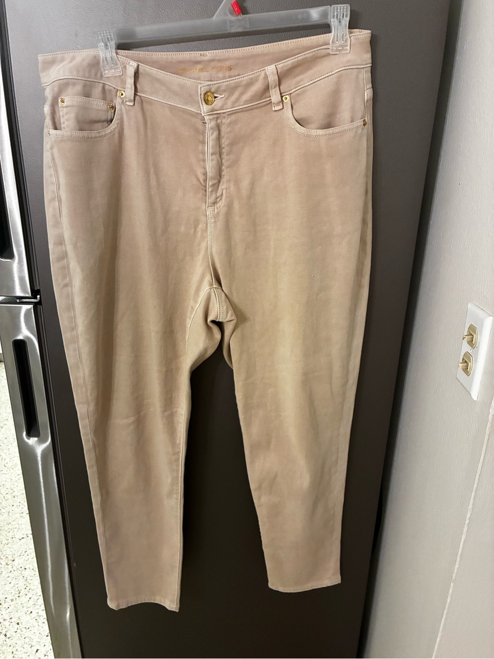 Michael Kors Jeans Cream Straight Leg HiRise 18 Neutral Chic Luxury  Coastal